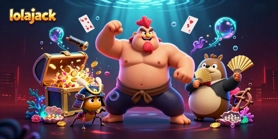 Experience vibrant gameplay dynamics at lolajack casino with engaging cartoon characters and casino elements.