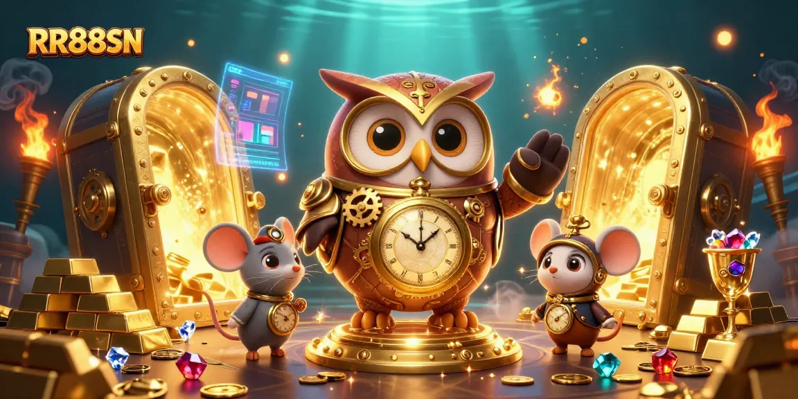 Engage with RR88SN's dynamic casino world featuring time-travel elements and sparkling treasures.