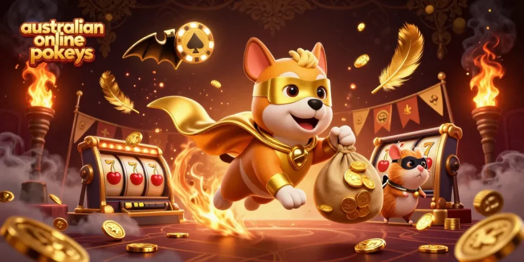 Win big with australian online pokies while enjoying a colorful 3D casino atmosphere.